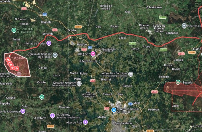 ADEGA alerta dos riscos ambientais do parque eólico Cordal-Ousá na Terra Chá