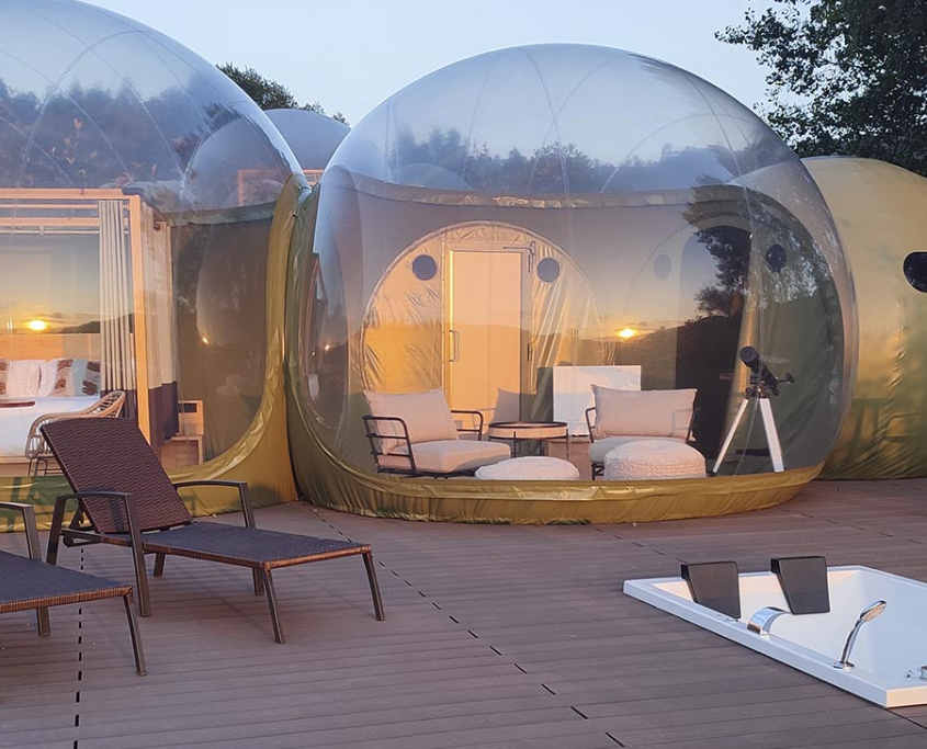 Glamping en Galicia: durmir na natureza require transformar a natureza