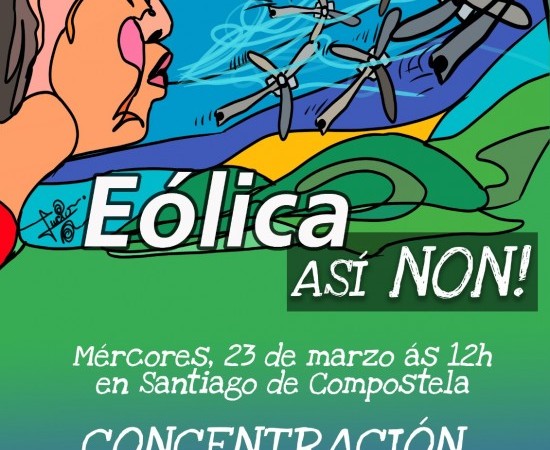 Eólica Así Non convoca o 23 de marzo unha concentración para denunciar o recorte dos dereitos democráticos