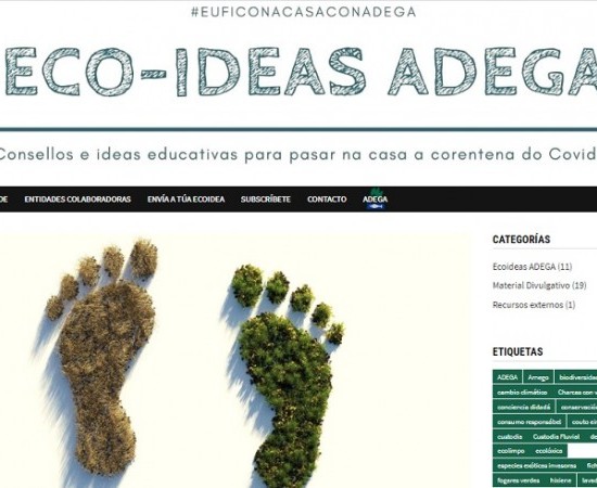 Unha nova web de contidos ecolóxicos e de coidado ambiental para ficar na casa con ADEGA