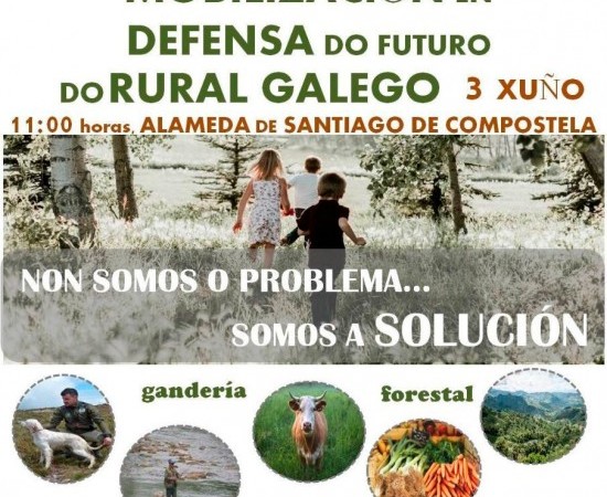 Mobilización en Santiago na defensa do mundo rural
