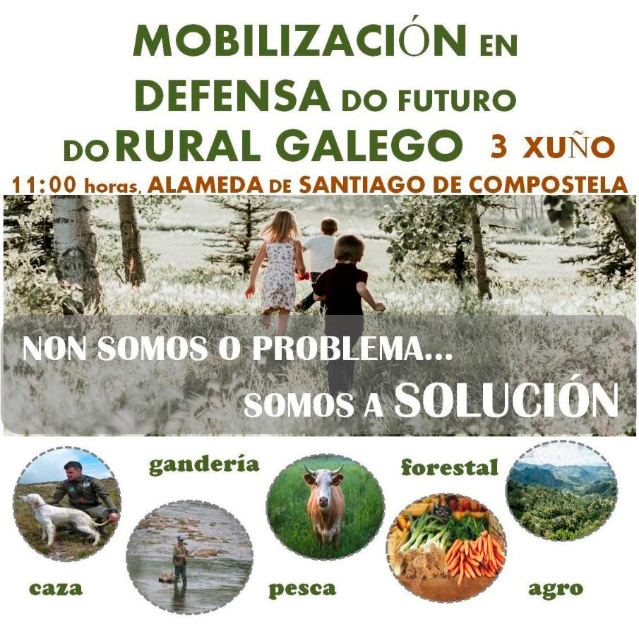 Mobilización en Santiago na defensa do mundo rural